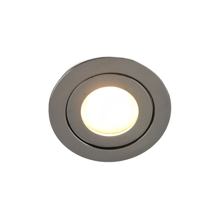 Faretto da incasso per bagno cromato in alluminio, Dorx, IP44