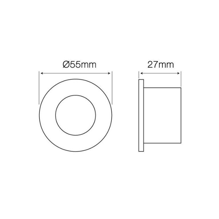 Faretto da incasso per bagno cromato in alluminio, Dorx, IP44