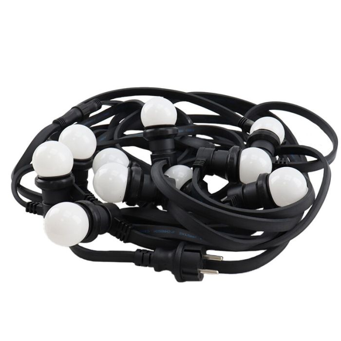 10m catena luminosa da esterno con 10 lampadine bianche