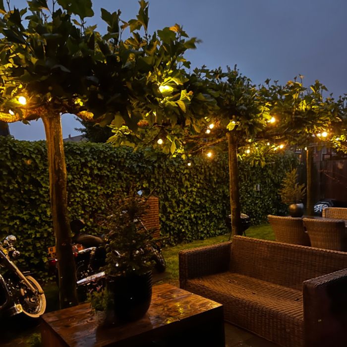 35m catena luminosa da esterno con 35 lampadine trasparenti