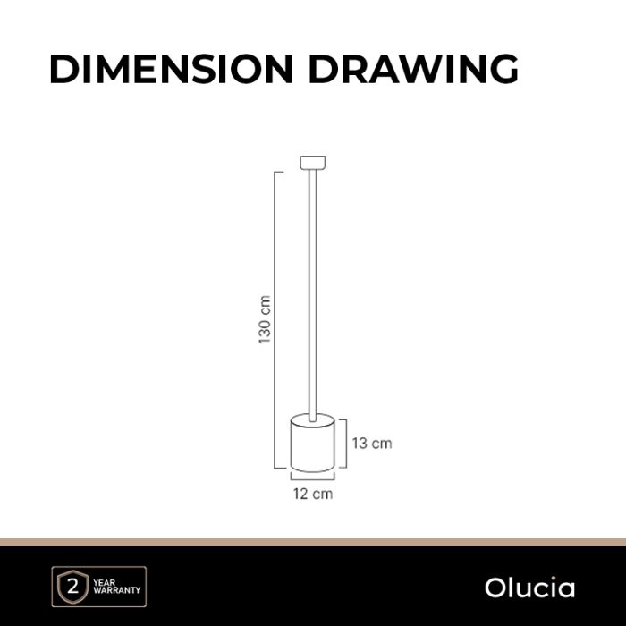 Lampada da terra senza paralume in ottone in alluminio, Rika, con interruttore