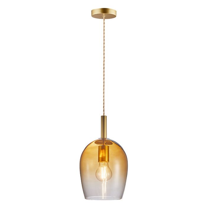 Lampada a sospensione design ambrata, Uma