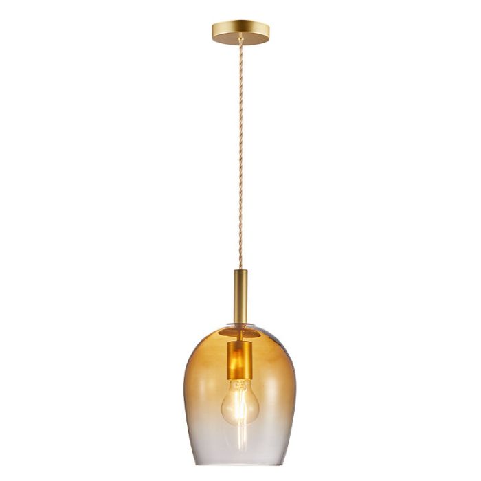 Lampada a sospensione design ambrata, Uma