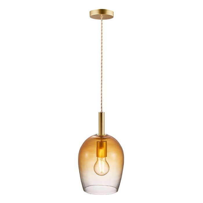 Lampada a sospensione design ambrata, Uma
