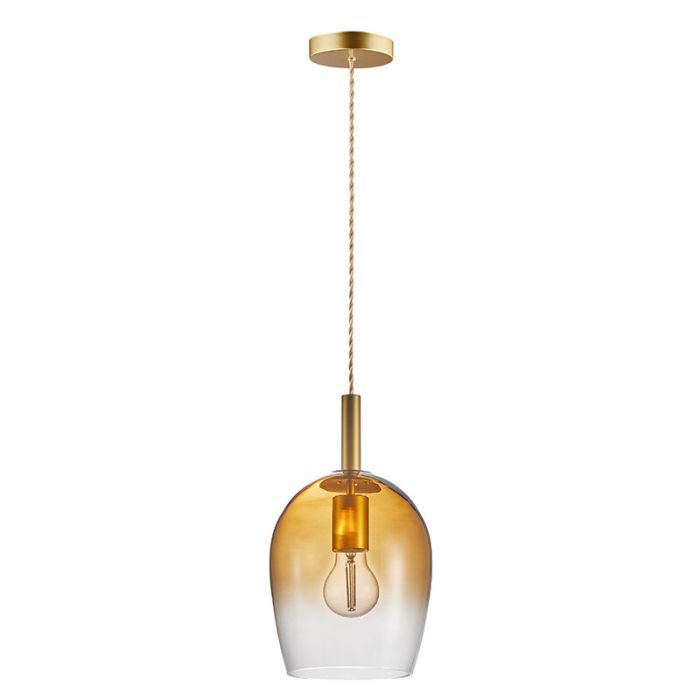 Lampada a sospensione design ambrata, Uma