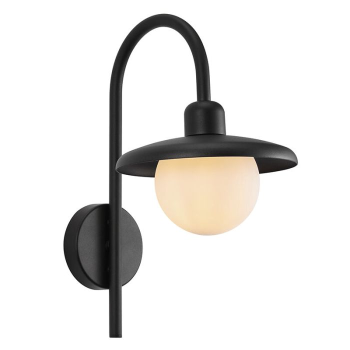Lampada da esterno classica nera, Berlo, IP44