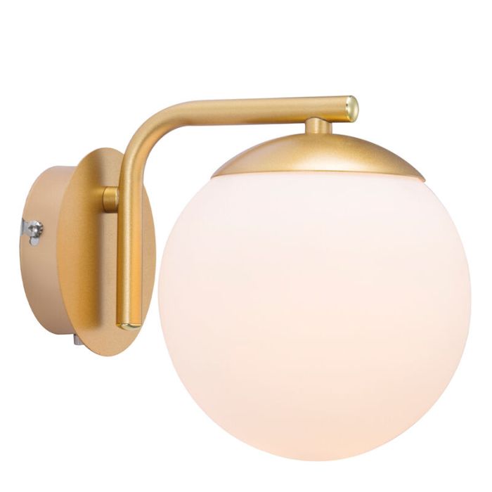 Applique da parete design in ottone, Grant, con interruttore