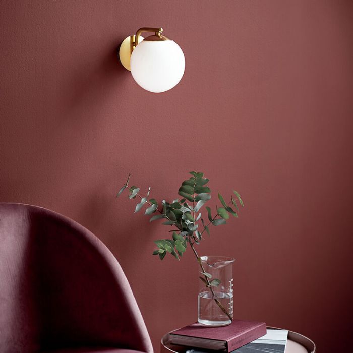 Applique da parete design in ottone, Grant, con interruttore