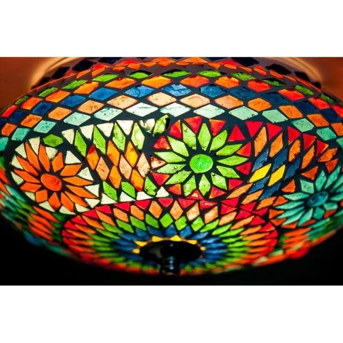 Plafoniera orientale multicolore in mosaico, Mimoun