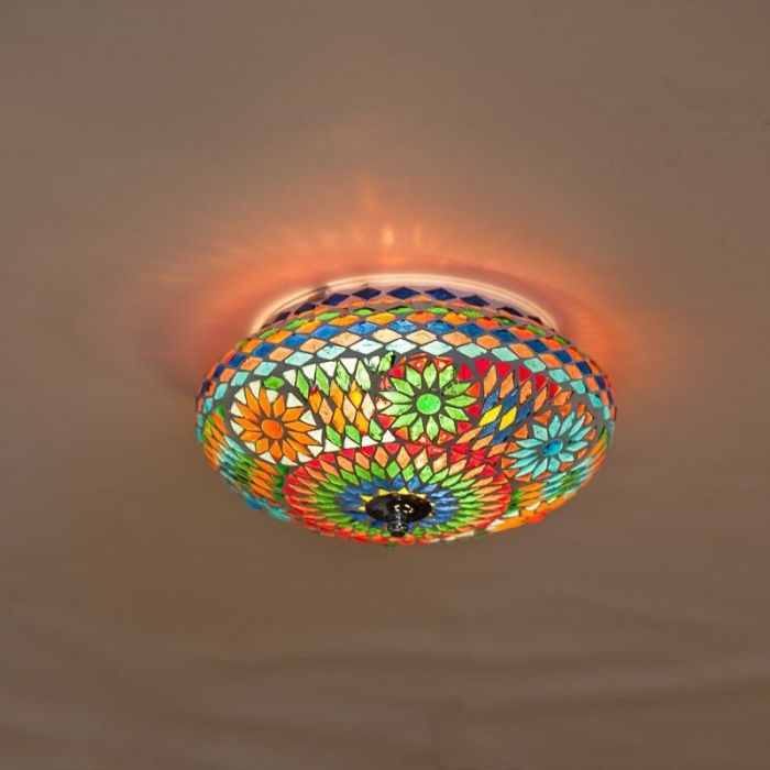 Plafoniera orientale multicolore in mosaico, Mimoun