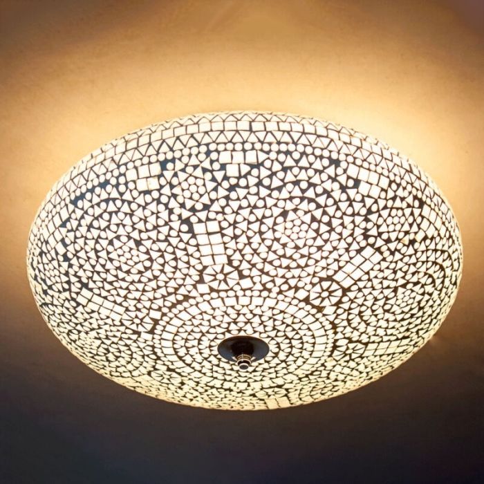 Plafoniera orientale trasparente in mosaico, Annas