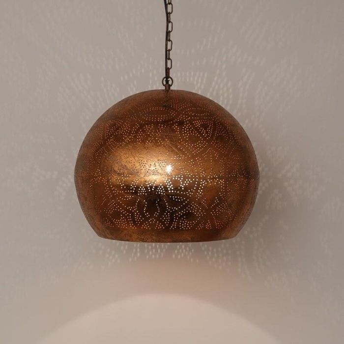 Lampada a sospensione orientale in rame, Kenza