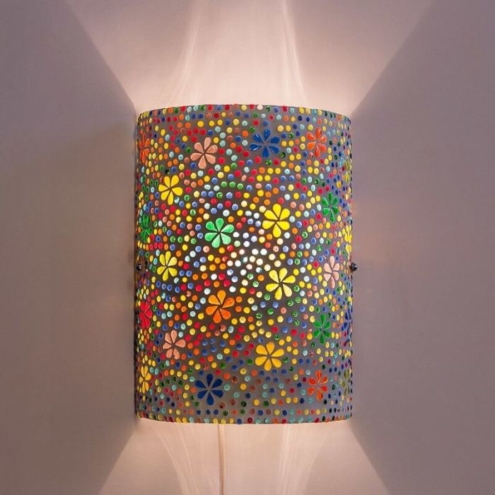 Applique da parete orientale multicolore in mosaico, Mahdia