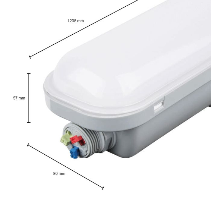 Regletta LED bianca, Tribun, 30W, 6000K LED, IP65
