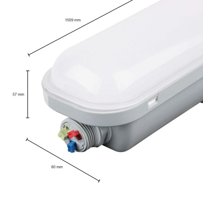 Regletta LED bianca, Tribun, 50W, 6000K LED, IP65