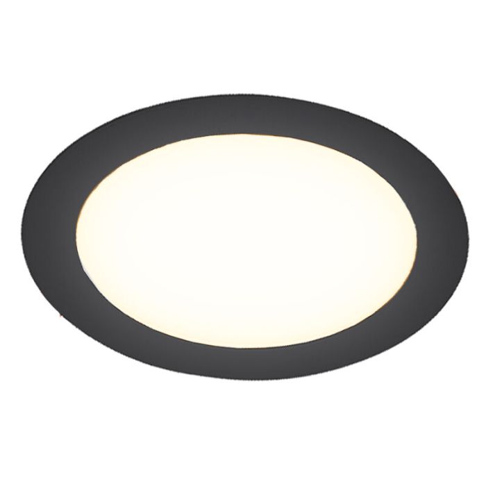 Downlight nero in alluminio, Umbriel, 12W, 4000K LED, IP44