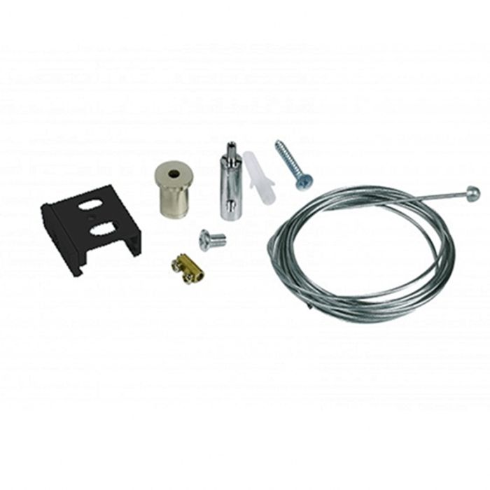 Set sospensione per illuminazione su binario trifase, 3 metri, nero, Pro