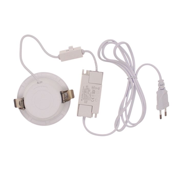 Downlight bianco in alluminio, Maud, 16W, white switch LED, IP22