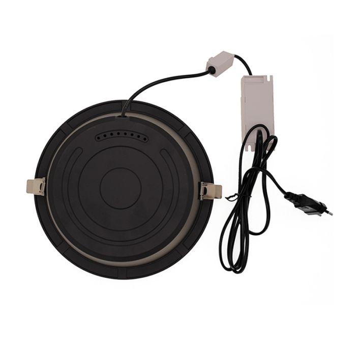 Downlight nero in alluminio, Maud, 16W, white switch LED, IP22
