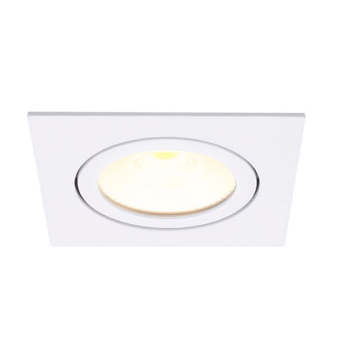 Faretto da incasso bianco in alluminio, Laom, 6W, 2700K LED, IP22