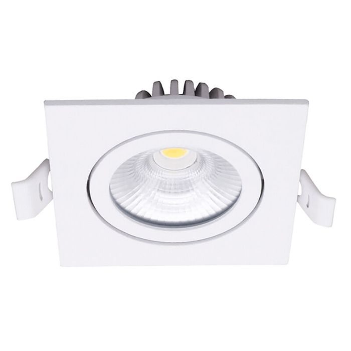 Faretto da incasso bianco in alluminio, Laom, 6W, 2700K LED, IP22