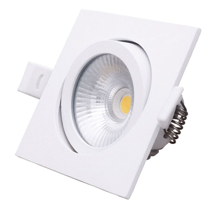 Faretto da incasso bianco in alluminio, Laom, 6W, 2700K LED, IP22
