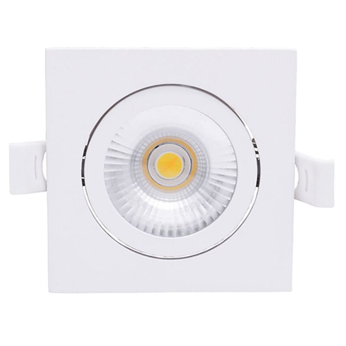Faretto da incasso bianco in alluminio, Laom, 6W, 2700K LED, IP22