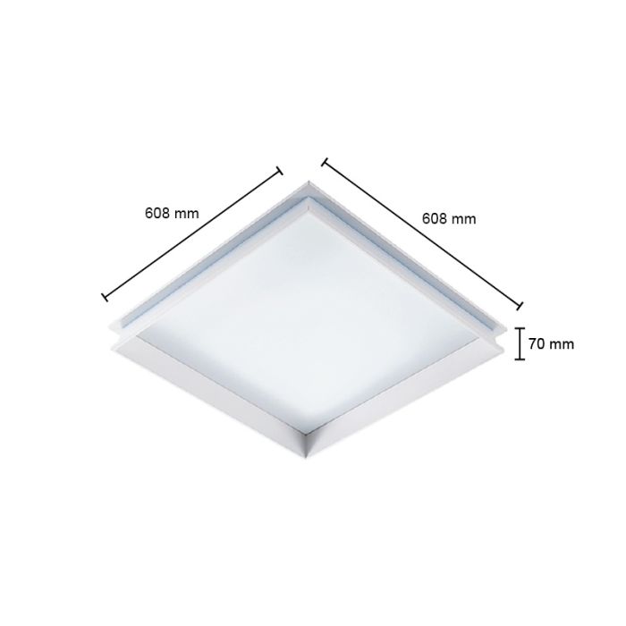 Cornice di montaggio per pannelli LED 60x60 cm per effetto lucernario