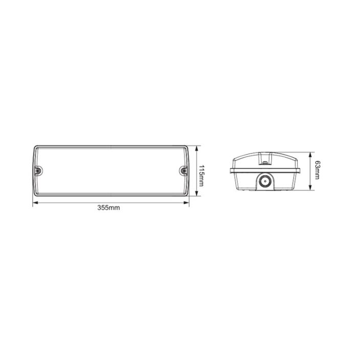 Lampada passagio bianca in plastica, Pedram, 4W, bianco regolabile tra caldo e freddo LED, IP66
