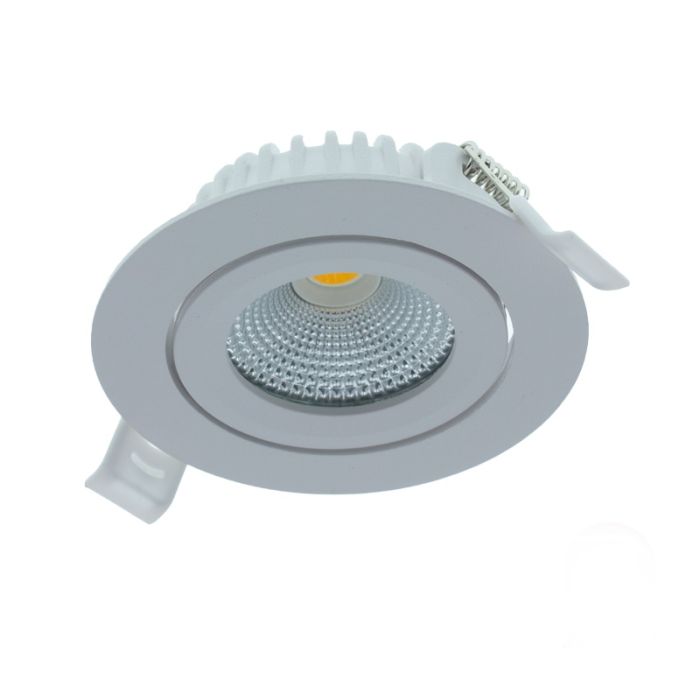 Downlight bianco in alluminio, Wimke, 5W, RGBW LED, IP54
