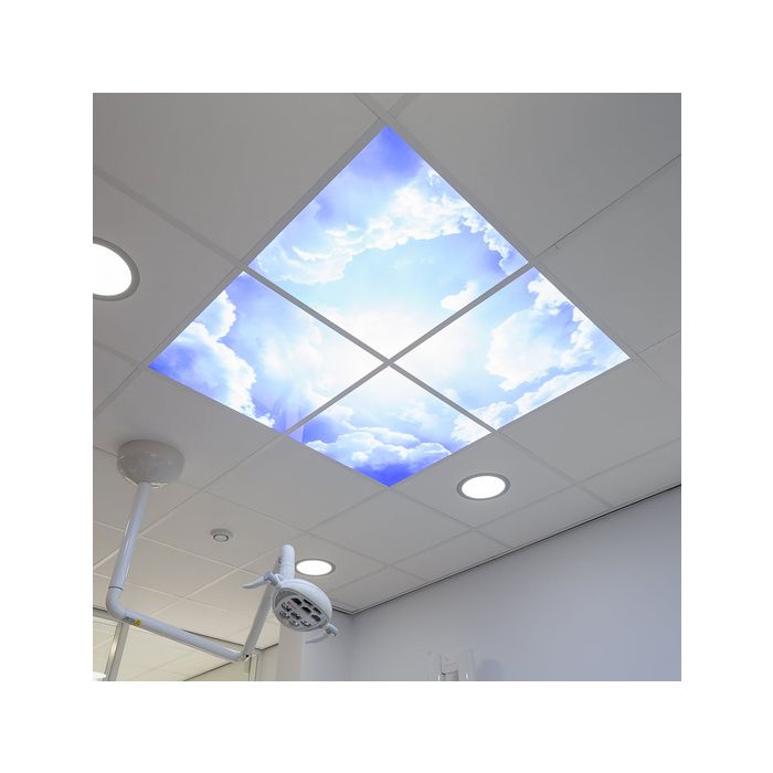 Stampa fotografica nuvola - set di 4 lastre acriliche con stampa, per pannelli LED 60x60 cm
