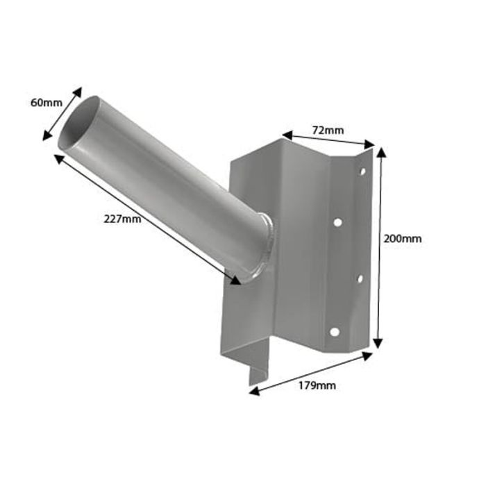 Staffa a parete per lampione stradale 60 mm