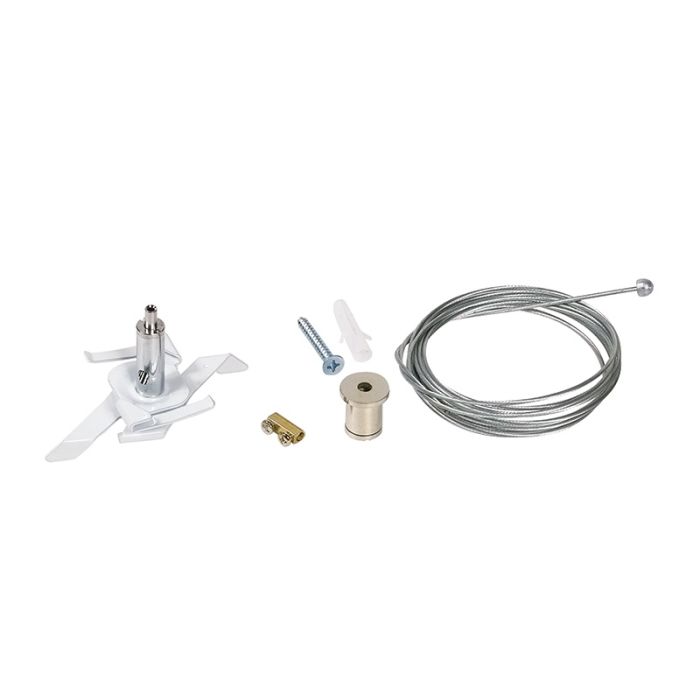 Clip da soffitto per sospensione per illuminazione su binario trifase, bianco, Pro