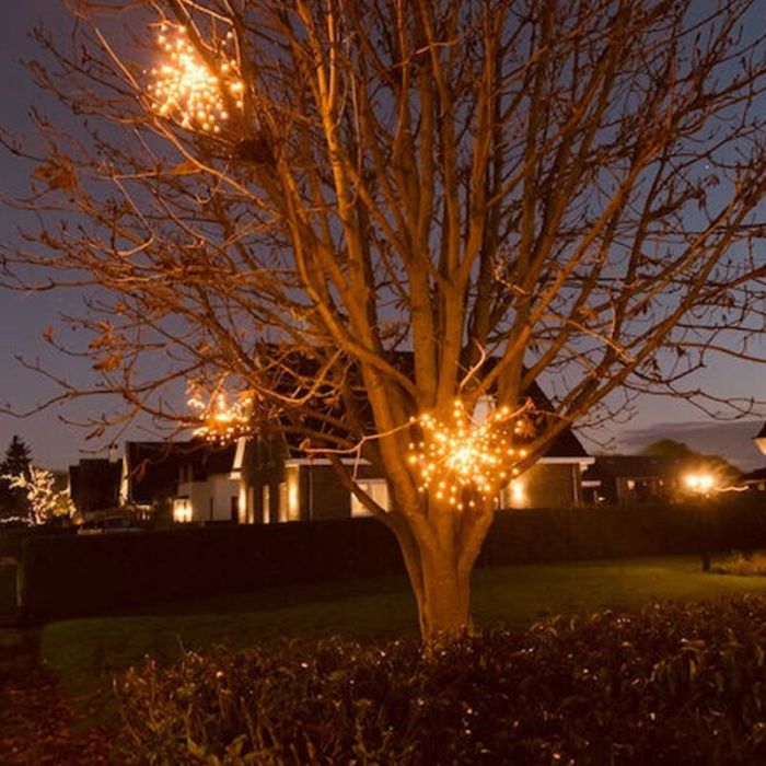 Stella 3D LED da 30 cm con 42 luci LED scintillanti di colore bianco caldo