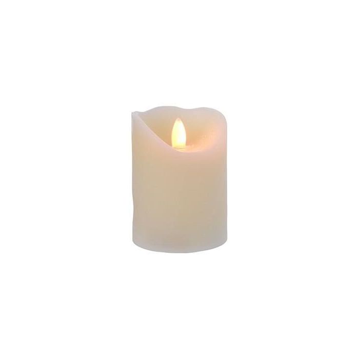 Candela LED tremolante 17 cm, crema