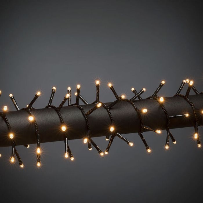 Luci di Natale da esterno a LED da 9 m, 120 luci bianche calde