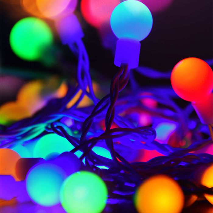 Lampadina LED da 2m alimentata a batteria, 20 luci colorate