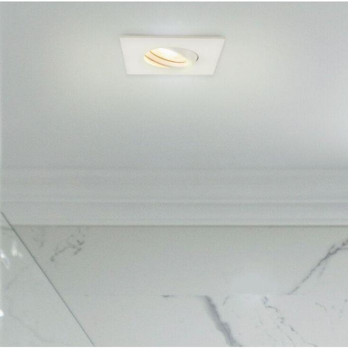 Faretto da incasso per bagno bianco moderno, Jill, IP44