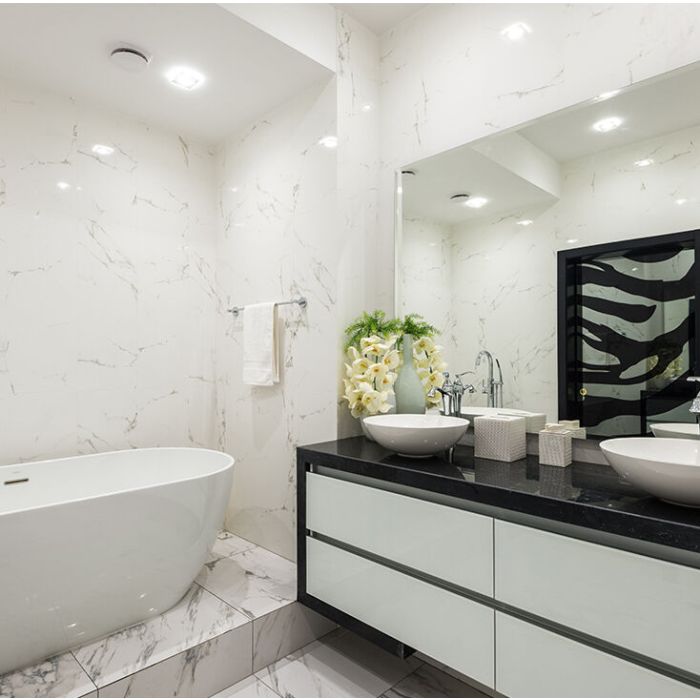 Faretto da incasso per bagno bianco moderno, Jill, IP44