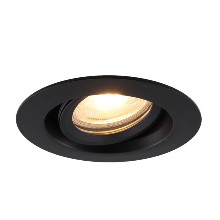 Faretto da incasso per bagno nero in alluminio, Jorin, IP65
