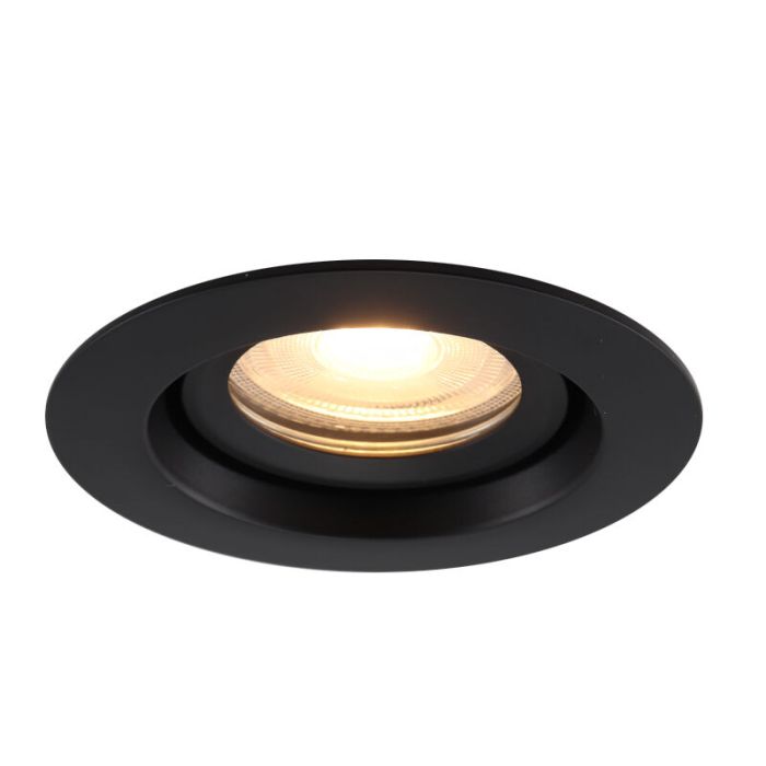 Faretto da incasso per bagno nero in alluminio, Jorin, IP65