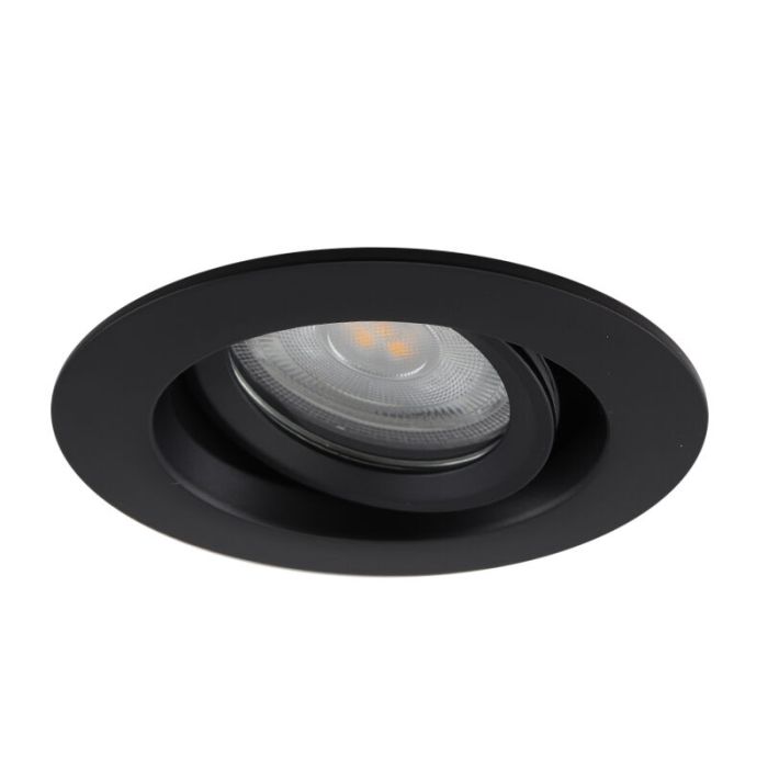 Faretto da incasso per bagno nero in alluminio, Jorin, IP65