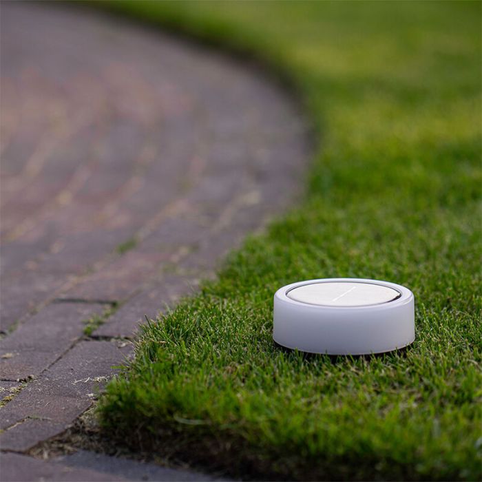 Faretto da giardino bianco in plastica, Nermin, 1W, 2700K LED, IP44