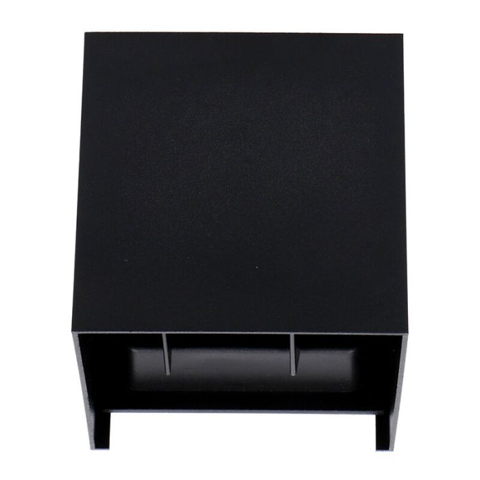 Lampada da parete up down nera in alluminio, Dion, 7W, dim to warm LED, IP65