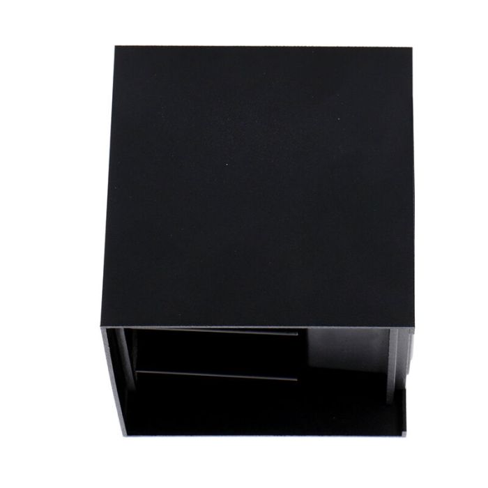 Lampada da parete up down nera in alluminio, Dion, 7W, dim to warm LED, IP65