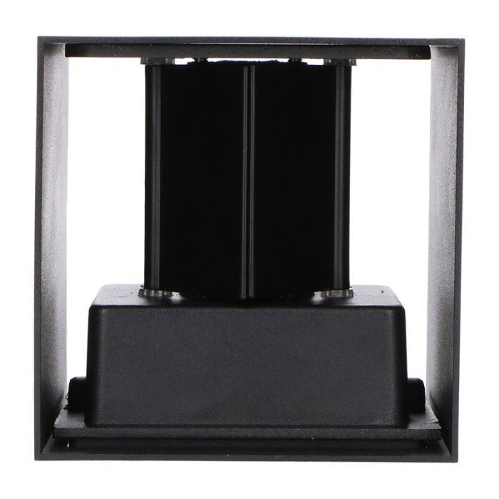 Lampada da parete up down nera in alluminio, Dion, 7W, dim to warm LED, IP65