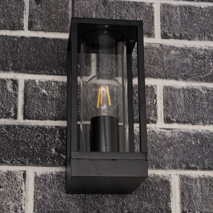 Lampada da esterno nera in alluminio, Nadja, IP44