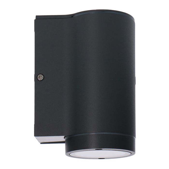 Applique da esterno con sensore crepuscolare antracite in alluminio, Ivana, IP44
