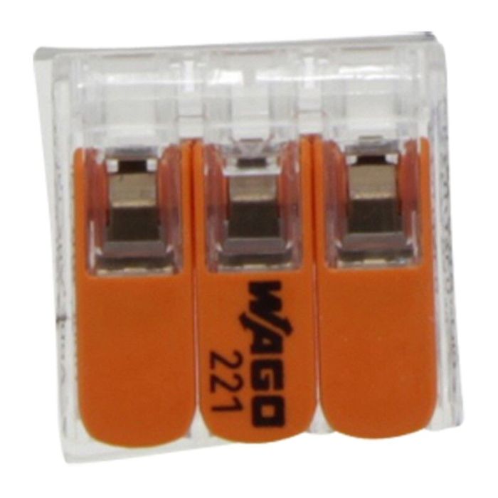 Wago Morsetto per saldatura 3 fori 4mm, richiudibile