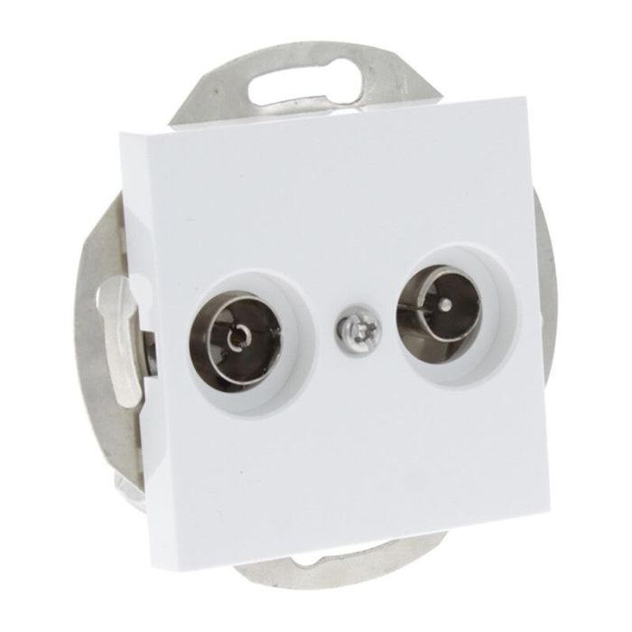 Q-Link S-Line presa da incasso radio/TV, bianco polare